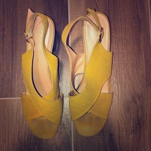 Maurices Mustard Yellow Heels